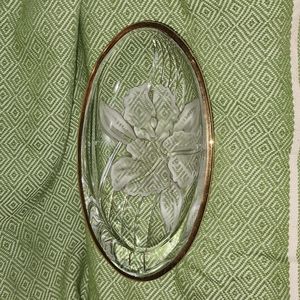 Mikasa gold trim trinket dish